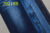 ผ้าเดนิม 9OZ พร้อม Tencel Cotton Polyester Spandex ด้านหลังสีน้ำเงิน Desizing 3/1 Right Hand Twill