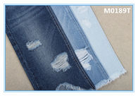 สีน้ำเงินครามเข้ม 11 ออนซ์ 100 Cotton Denim Fabric Boyfriend Style Black Jean Material