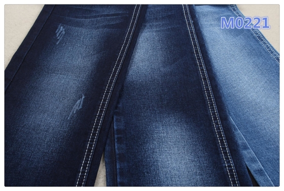 62/63" วัสดุผ้าเดนิมยีนส์ยืด 11oz เป็นมิตรกับสิ่งแวดล้อม