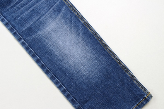 ขายปลีก 10.5 oz crossshatch slub stretch denim fabric สําหรับกางเกงยีนส์