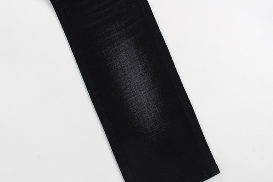 11.4 oz สีดําและสีดําด้านหลัง crosshatch slub ผ้าเดนม์