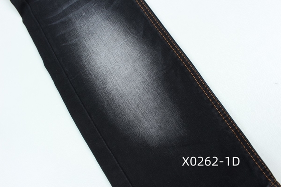 9.6 Oz สีดํา สูงยืด Satin เนื้อเดนมเนื้อสําหรับกางเกงยีนส์