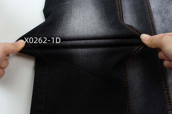 9.6 Oz สีดํา สูงยืด Satin เนื้อเดนมเนื้อสําหรับกางเกงยีนส์