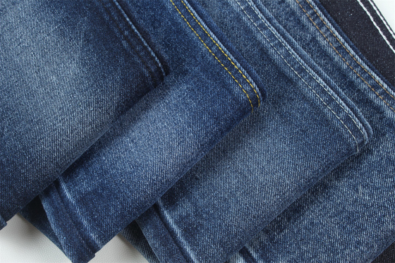 สีน้ําเงิน เนื้อผ้าเดนมแข็ง 100% ผ้าปูนรีไซเคิลยางสําหรับแรงงาน Jean Cloth