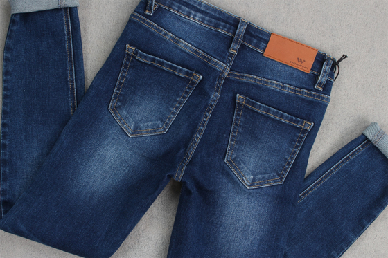10.3 Ounce Stretch 58 59 "กว้าง 10 Oz Denim Fabric For Lady Skinny Jeans