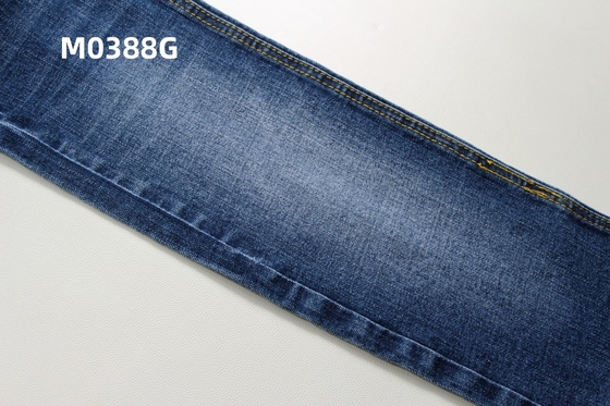 11.5 โอซ สีฟ้าเข้มและสลับแคร์สแชทช์ เนื้อผ้าเดนม จีนส์ ปลายปกติ