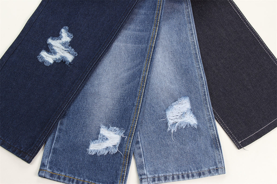 190cm Indigo Blue Cotton โพลีเอสเตอร์ เนื้อเดนมแข็งแรง สําหรับกางเกงยีนส์