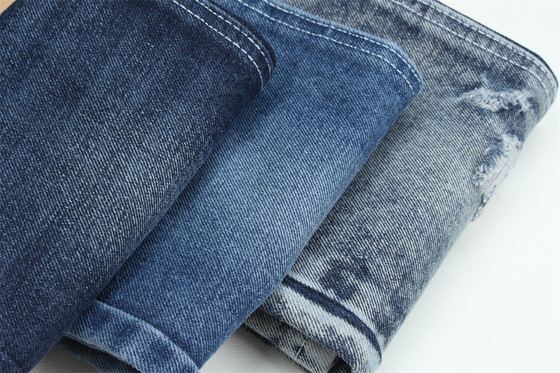 15 ออนซ์ 190 ซม. Indigo Cotton Polyester เนื้อเดนมแข็งแรง สําหรับกางเกงยีนส์