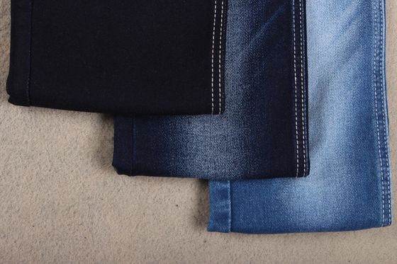 12.3oz Heavy Weight Fake Knit Recycled Cotton Denim Fabric for Jeans and Apparel