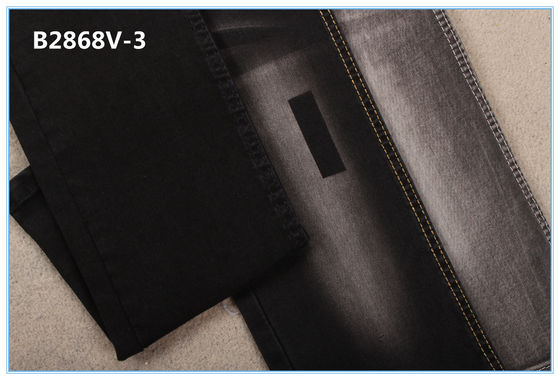 9.3 ออนซ์กางเกงยีนส์ซัลเฟอร์ผ้ายีนส์ยืดสีดำวัสดุผ้า 72 Ctn 26 Poly 2 Spx