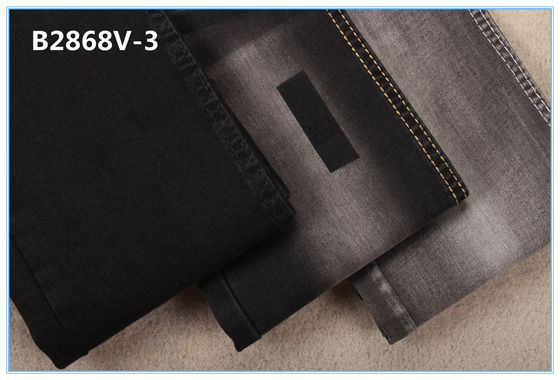 9.3 ออนซ์กางเกงยีนส์ซัลเฟอร์ผ้ายีนส์ยืดสีดำวัสดุผ้า 72 Ctn 26 Poly 2 Spx