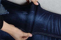 Indigo 10oz 70% Cotton 28% Polyester Crosshatch Denim Fabric Stretch Jeans Material