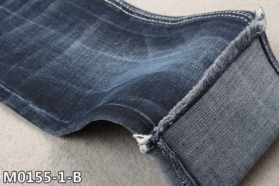 61% Cotton 11.8oz Cross Hatch TR Denim Fabric Desizing Jeans