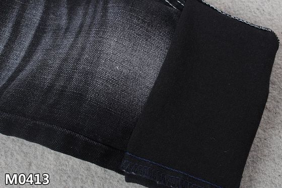 Black Weft TC ผ้าเดนิมผ้ายืด Warp Slub ยีนส์ใน 2 ด้าน