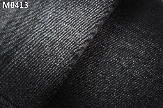 Black Weft TC ผ้าเดนิมผ้ายืด Warp Slub ยีนส์ใน 2 ด้าน