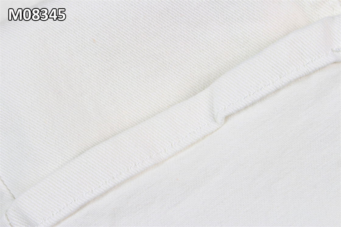 9.7OZ เตรียมสําหรับการสีผ้าเดนมสีขาว RFD ผ้าเดนส์