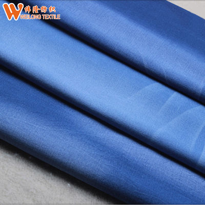 ราคาดี ผู้ผลิตผ้ายีนส์ยืดผ้าฝ้ายสีน้ำเงิน Viscose สีสันสดใส ออนไลน์