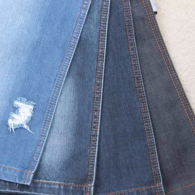 Indigo 100% Cotton French Terry ถักผ้ายีนส์สำหรับกางเกงยีนส์