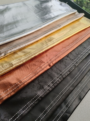 การเคลือบผ้า PU denim สําหรับผู้หญิง กางเกงยีนส์เสื้อเสื้อสีเงินสีทองสีน้ําเงินสีชมพูสีพิเศษ ผลิตในจีน
