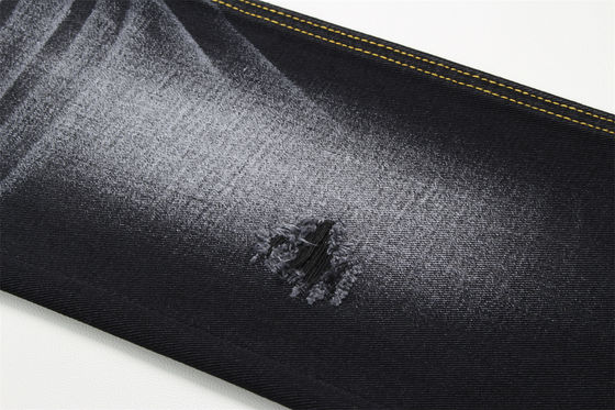 ราคาดี 10.5oz เนื้อเดนนิมดําแข็ง 100% แปรงยาง หลังดําและดํา สําหรับสไตล์ จีนส์ สไตล์แฟนชาย สไตล์มืออ่อน ออนไลน์