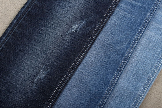 ผ้ายีนส์ยืดสูง 10.8 ออนซ์ Crosshatch Cotton Spandex Jeans Fabrics