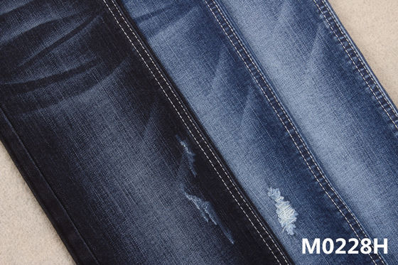 ราคาดี 1.5% Spandex 11oz Slub Cotton Rayon Stretch Crosshatch Denim Fabric For Jean ออนไลน์