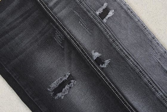 กางเกงยีนส์สีดำ 10Oz 100 Cotton Denim Fabric For Women