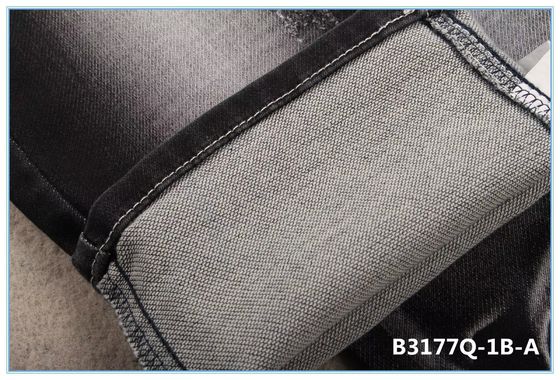 9.3oz ผ้าเดนม 2 แผ่น สําหรับกางเกงยีนส์ เช่น สายผูก Mercerizing จบ Sulfur Black