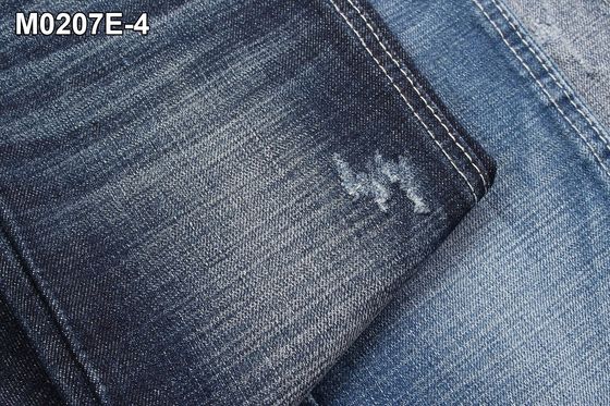 ราคาดี 12.7 OZ Crosshatch Denim Fabric กางเกงยีนส์ผู้ชายยืด Super Dark Blue Color ออนไลน์