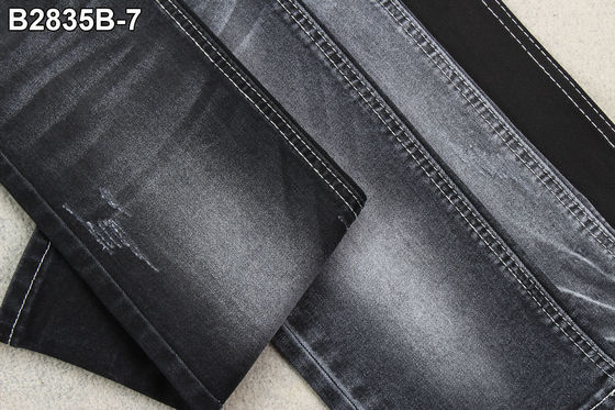 ราคาดี 62/63” Light Slub Black Denim ผ้ายีนส์ 10.5oz สำหรับเสื้อผ้า ออนไลน์